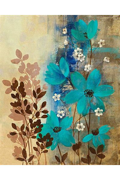 MARCEL SANAT Blue Poppy Wallpaper Diamond Mosaic Painting 40x50cm