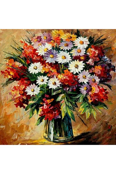 MARCEL SANAT Daisy Arrangement Diamond Mosaic Painting 50x50cm