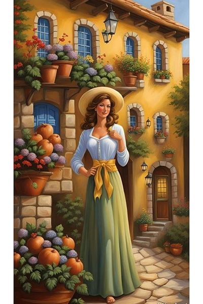 dialands GIRL IN THE GARDEN-38X64CM-DM085