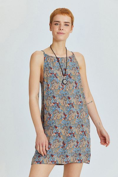 Clandestino Rochie de vară mini de bază albastră