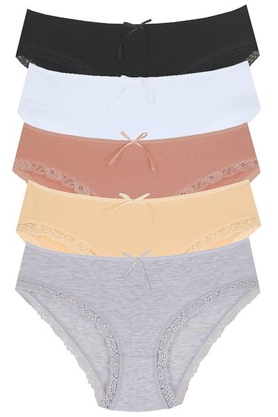Newlilla 1009 Bato Leg Lace 5-Piece Women's Panties Pack 1009-v6