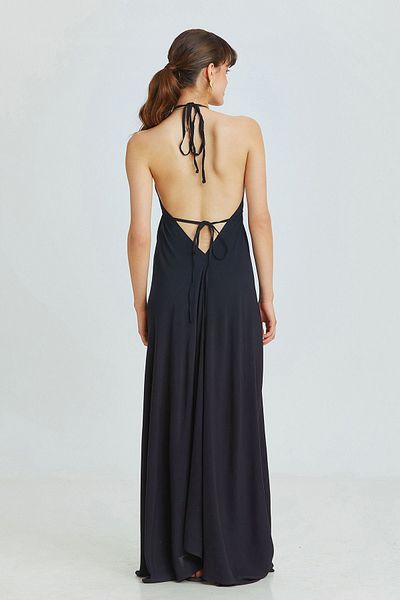 Clandestino Backless Authentic Stylish Bohemian Dress Black