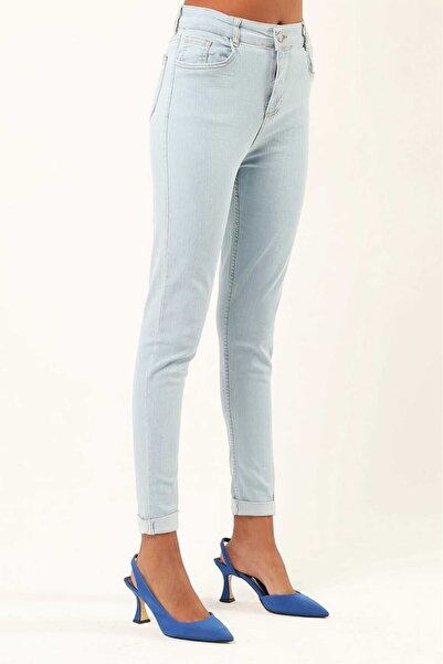 SHEVEGA Джинси з високою талією, вузькими штанинами та еластичним вставкою з ефектом синефиора