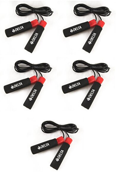 Delta Adjustable Jump Rope with 5 Sponge Grips and Bearings