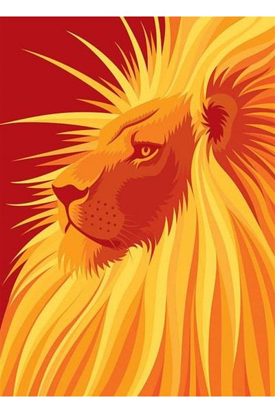 Marcel Kristal Tablo Ηλιοφάνεια Lion Marcel Art Diamond Μωσαϊκό Πίνακας 48x66cm