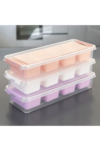 Ecolux Maxi Luxury 4 Compartment Breakfast Set with Lid - X 3 Pieces - Assorted