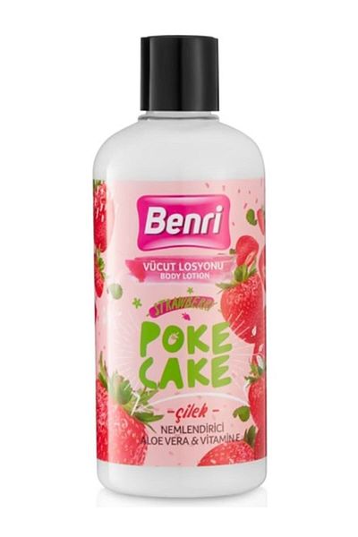 Benri 500 Ml Strawberry Poke Cake Body Lotion