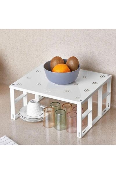 Viyalente Organizer ντουλάπας Πιάτο ραφιού Κύπελλο Ράφι Μεταλλικό ράφι 3 τεμαχίων Μεταλλικό οριζόντιο ράφι