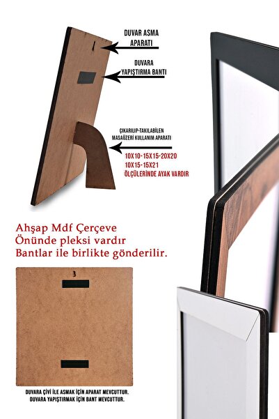 Bytwo 15x21 Frame - White A5 Frame - MDF Frame (Both horizontal and vertical)