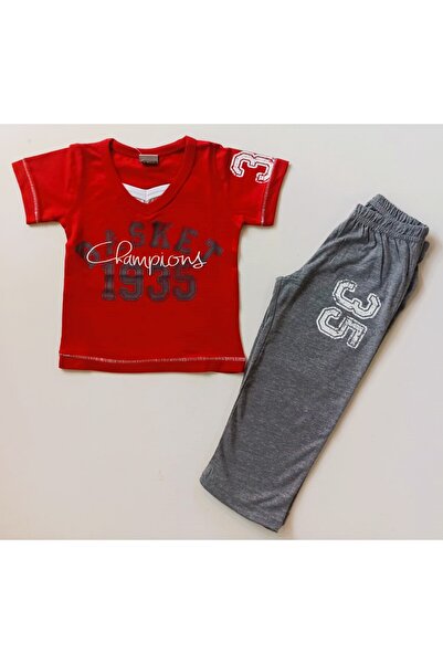 ROLY POLY 100% Cotton Single Jersey Short Sleeve T-shirt and Long Pajama Set for Boys Set of 2