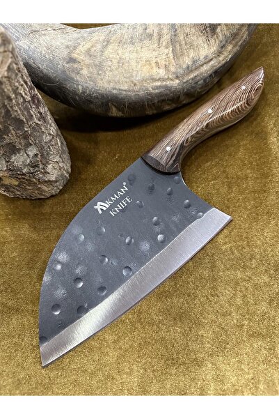 BEYTO Bursa El Yapımı Almazan Model Şef Bıçağı Deri Kılıflı Tam Boy 28 Cm