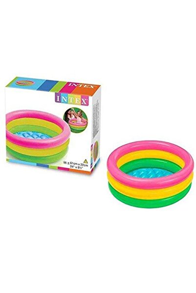 Intex Renkli Şişme Taban 3 Bölme Havuz 61 Cm. (571