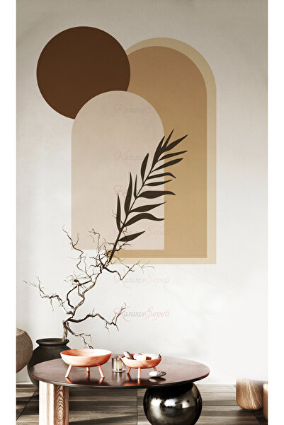 KanvasSepeti Kendiliğinden Yapışkanlı Kalın Kanvas Dokulu Dekoratif Bohem Art...