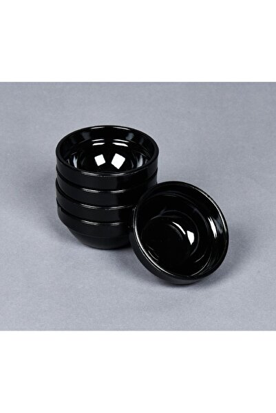 KAVİKA MEDİKAL PLASTİK 24 Pieces Black Sauce Bowl and Jam Bowl