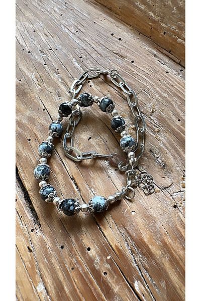by özllem glass bead design bracelet set