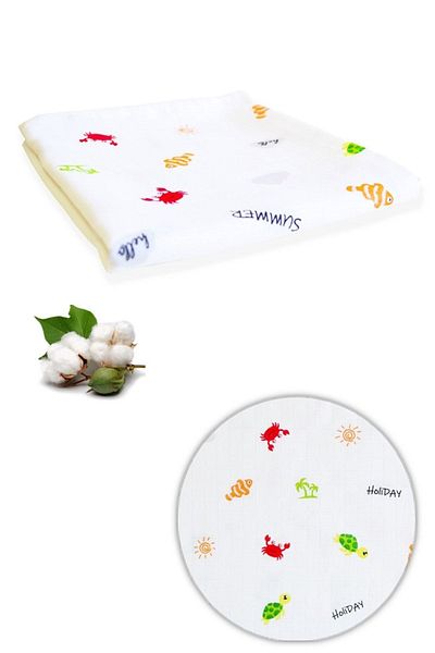 ElizeBaby Muslin Baby Blanket 85 cm X 90 cm Nursing Cover Swaddle - Stroller Cover