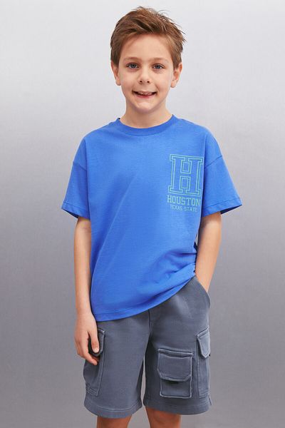 GRIMELANGE Tricou Ulyse pentru bărbați - Saks Blue