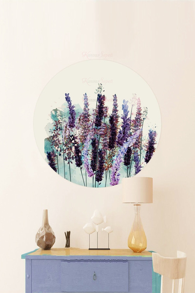 KanvasSepeti ملصق جداري على شكل قماش سميك ذاتي اللصق مزخرف بفن بوهيمي تجريدي