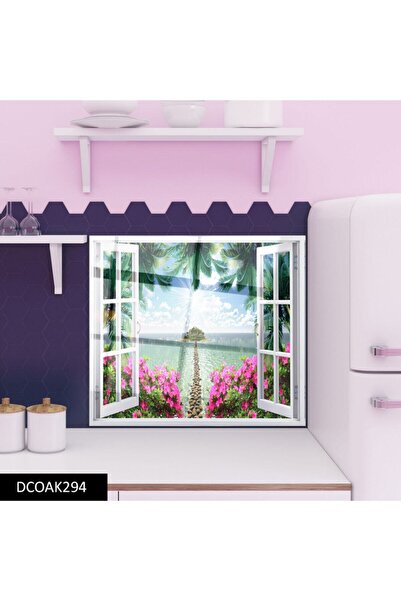 Olinpa Γυάλινη εστία 60x52 cm - Πάγκος προστασίας πλάτης, ενσωματωμένος και με λεπτομέρεια παραθύρου