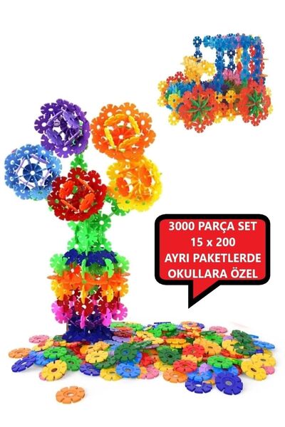 Hyd 200 X 15 Paket Eğitici Oyuncak 3000 Parça Karne Hediyesi Okullara Eğitimi...