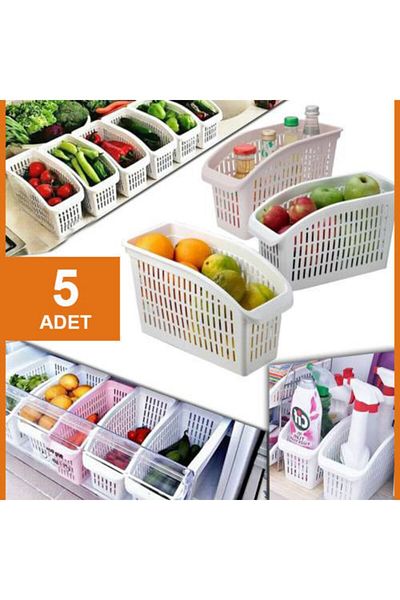 Marketonya 5 Καλάθια Οργάνωσης Καλάθι Ψυγείου