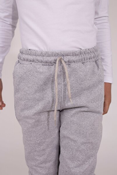 han elegant Παντελόνι jogger για κορίτσια και αγόρια unisex με 2 τσέπες με κορδόνια περίσφιξης, ελαστική μέση και στριφώματα με ραβδώσεις