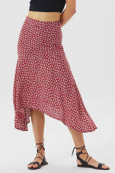 Clandestino Asymmetric Cut Floral Bodice Skirt
