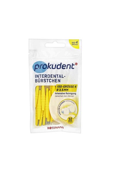 prokudent 0.7mm 3.5 Mm 32 Pieces Yellow Interface Brush
