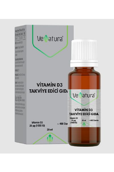 VeNatura Vitamin D3 20Ml- Drops for Adults and Children Above 11