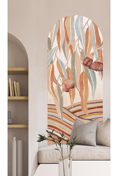 KanvasSepeti Kendiliğinden Yapışkanlı Kalın Kanvas Dokulu Dekoratif Bohem Art...