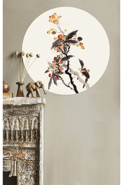 KanvasSepeti ملصق جداري على شكل قماش سميك ذاتي اللصق مزخرف بفن بوهيمي تجريدي