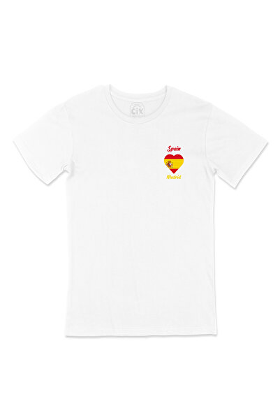 Cix Tricou inimă cu steagul Spaniei Valencia