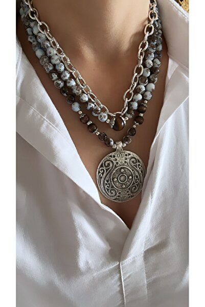 by özllem قلادة بتصميم بوهيمي مصنوعة يدوياً