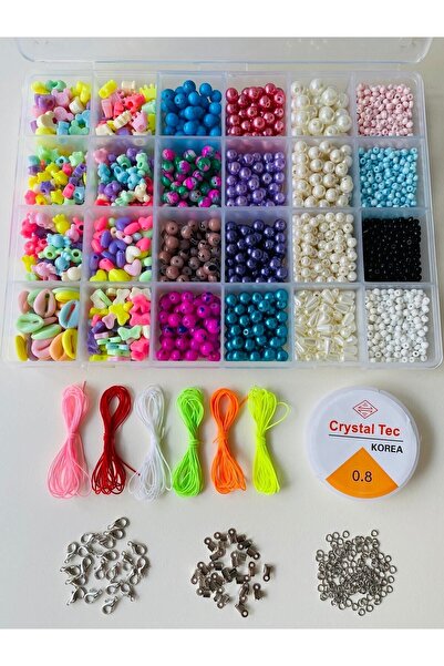 yağmur gökçe Nr.: 103 Big Box Soft Color Figure Beads Perle colorate și margele de sticlă Set de hobby cu margele de nisip