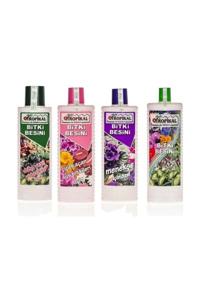 TROPİKAL Çiçek Vitamin Seti (225 ml ) 4 Lü Çiçek Besin Seti, Mutlaka Bulunmas...