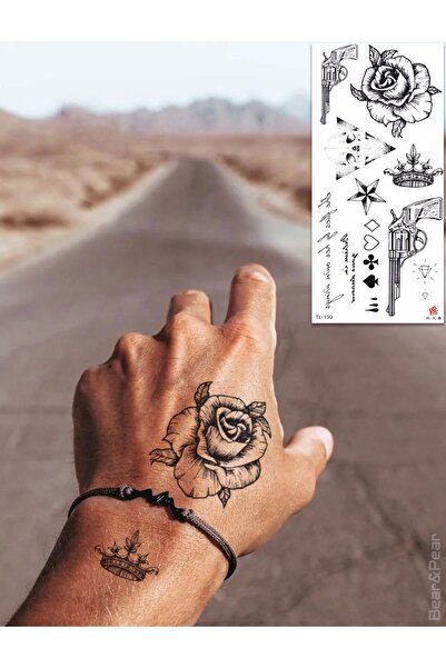 BP Tattoo Revolver Geçici Silah Dövmesi