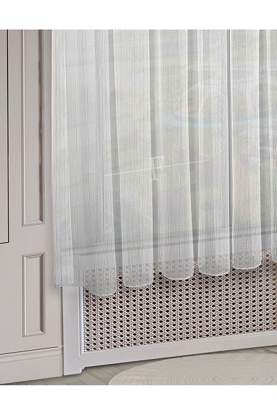 ilkbir Silver Fancy Linen Marble Bottom - Honeycomb Top Tulle Does Not Want Ironing 1/2 Pleated