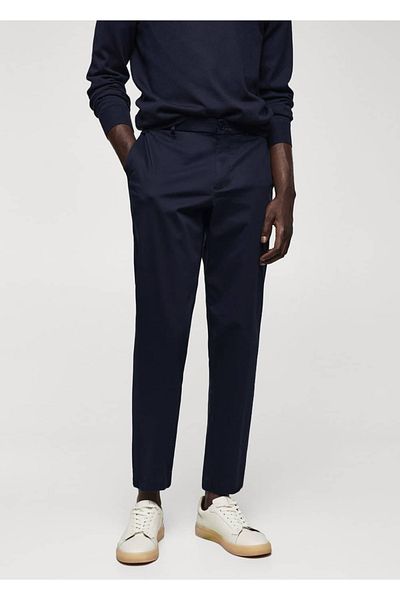 MANGO Man Slim Fit Stretch Cotton Trousers