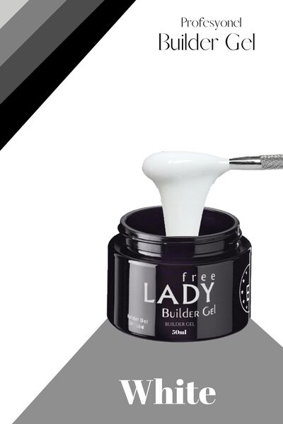 FREELADY Protez Tırnak Builder Uv/led Jel 50ml White - Rakı Beyazı
