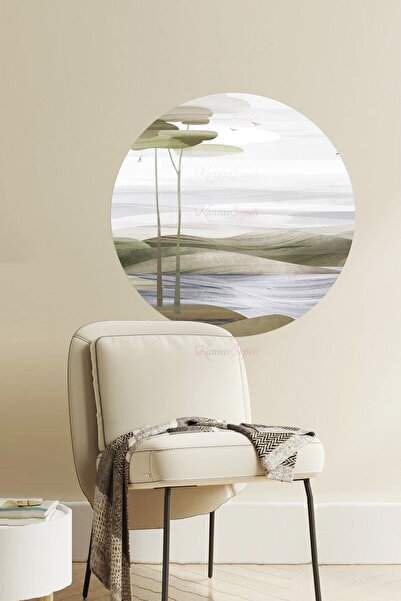 KanvasSepeti Kendiliğinden Yapışkanlı Kalın Kanvas Dokulu Dekoratif Bohem Art...