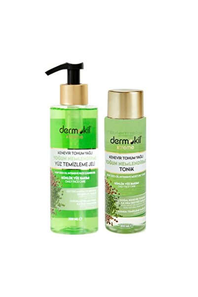Dermokil Kenevir Yüz Temizleme Jeli 300 ml + Kenevir Tonik 200 ml