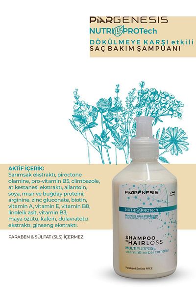 Piar Genesis Nutri Protech 250 Ml Nutritive Care Protection Shampoo - Hairloss Anti-Shedding