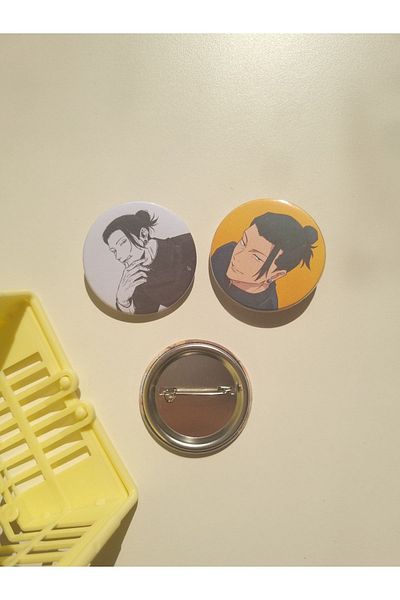 Yenaplanner Σετ στολίδι/σήμα τσάντας Jujutsu Kaisen Geto