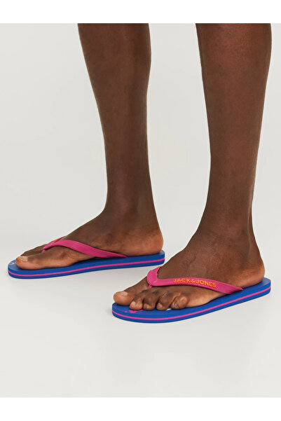 Jack & Jones Men's Blue Flip Flop Slippers - Jfwbright Logo -12251242