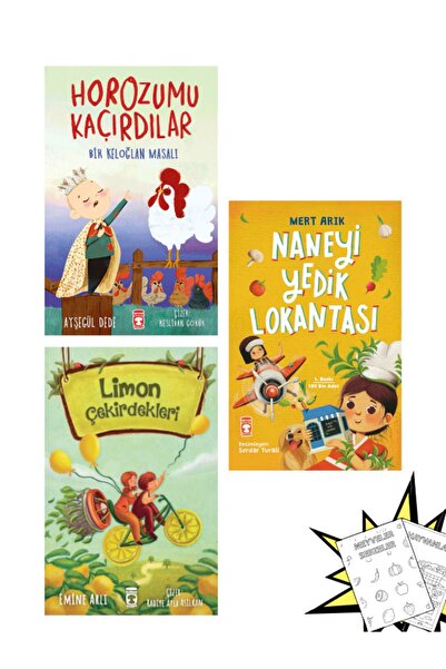 Timaş Yayınları Boyamalı- Naneyi Yedik Lokantası Horozumu Kaçırdılar Limon Çe...