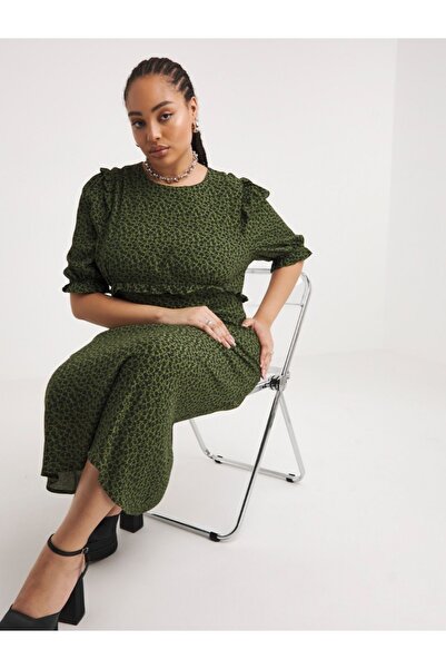 MİSELL Сукня середньої довжини з велосипедним коміром і рюшами