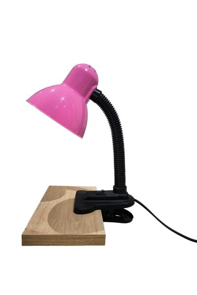 Okmino Kıskaçlı Masa Lambası (PEMBE)