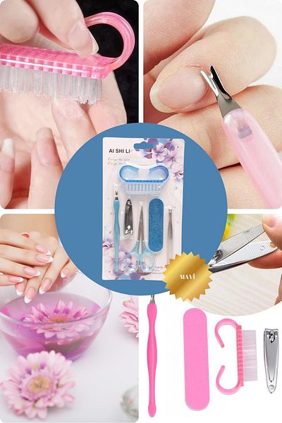 Practials Mini Size Multi-Purpose Nail Manicure Care Set| Multicolored