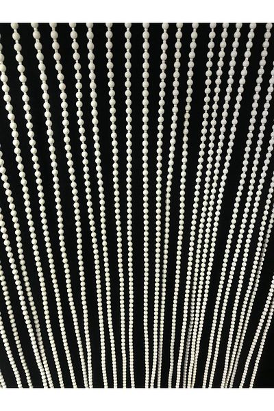 özdeğer home 80X200 White 1cm Spacing Door Bead Curtain Wooden Door Curtain Flapper Curtain Door Ornament Bead Curtain