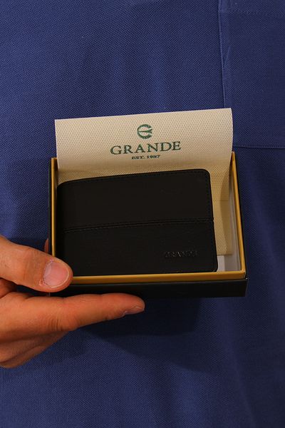 Grande 1807 Genuine Leather Men's Wallet Black